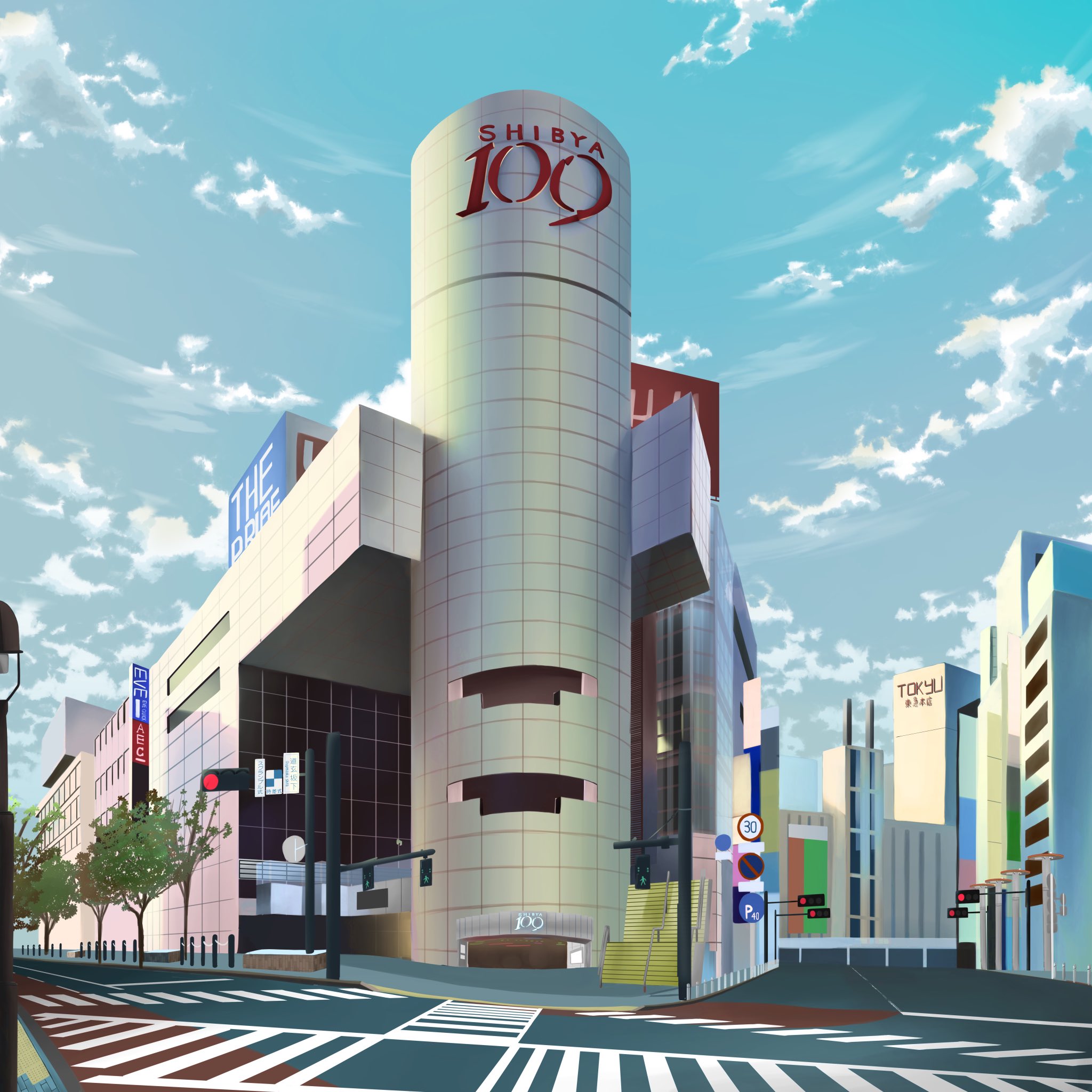 Miki 昔描いたのを描き直してみた イラスト 背景 背景イラスト イラスト好きな人と繋がりたい オリジナル オリジナルイラスト 創作 渋谷109 渋谷 T Co Rw3sgq9dw7 Twitter