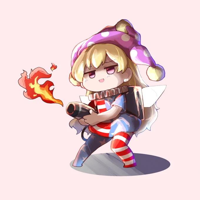 かえんほうしゃするクラウンピース 