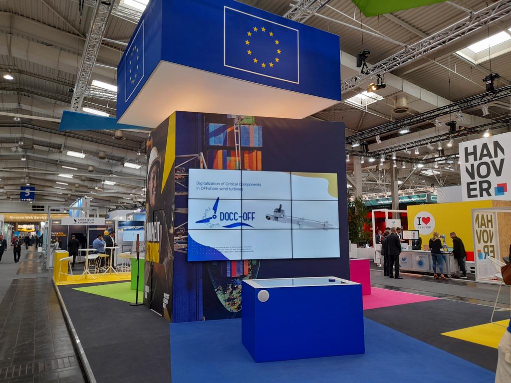 Doccoffproject's tweet image. Visit @Doccoffproject partners in Hall 5, stand B16 at the #EU @EU_Commission stand at @hannover_messe #HM22 and get to know how they improved the #digitalization of a hydraulic pitch system in #offshore 💨🌊#windturbines #EMFF @cleanenergy_eu @cinea_eu @EU_Growth @EUScienceInnov