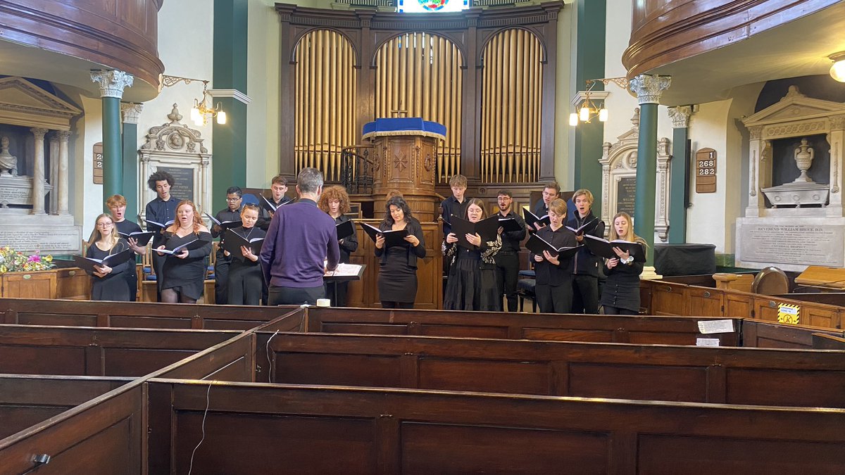 The Edinburgh University Chamber Choir are rehearsing for their concert in First Church Belfast at 1.15pm. Please come along but if you can’t we’ll be live streaming it on our Facebook page