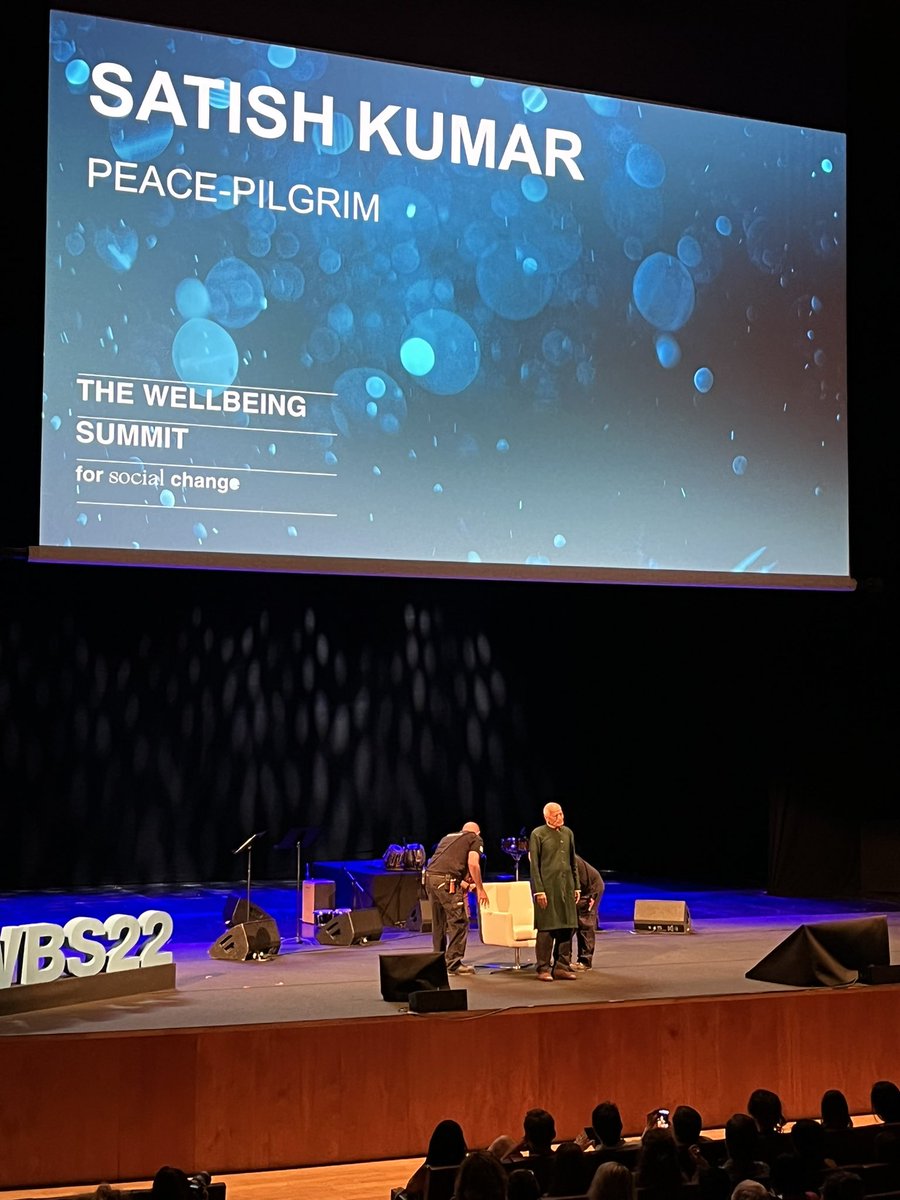 mbruns86's tweet photo. Paraphrasing Satish Kumar: economy should be in SERVICE of wellbeing of people and nature. Nature is sacred, if we use it for econ growth we are sitting on the branch &amp; cutting it. Nature &amp; humanity are the branches we are cutting for consumption. #TWBS22 https://t.co/O6kTDRBCMZ