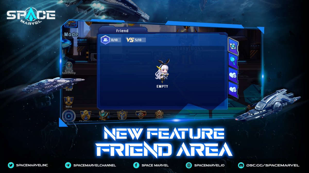 spacemarvelinc's tweet photo. The new feature to connect players in a game has now appeared in Space Marvel.

✅ Players can now add friends, search ID names, and even invite friends to play in the same game with 'Friend" feature!

🚀What is better than playing with your buddies and making new friends online! https://t.co/ri9ihy5hfD