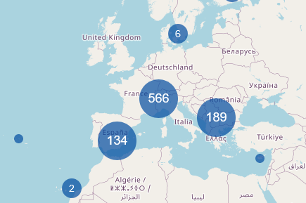 &gt;60 new validated records of invasive species of Union concern through the #IAS #CitizenScience app in the last month 📲🦀🐠🌿
Have a look to the map 🧐👇
easin.jrc.ec.europa.eu/easin/CitizenS… and stay tuned on coming news on the IAS list 📢✅