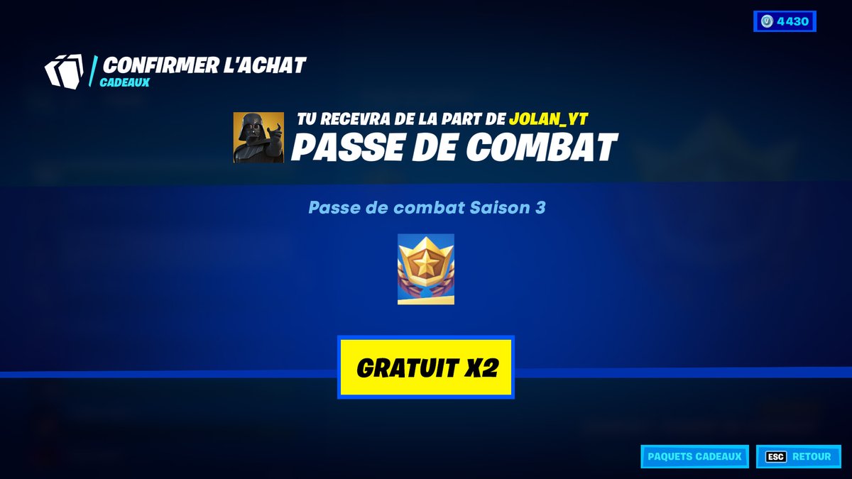 Jolan_YT's tweet photo. FORTNITE PASSE DE COMBAT SAISON 3 GRATUIT 🎁👀 

➡️ https://t.co/T5WetlAESL https://t.co/TXzoR2leV7