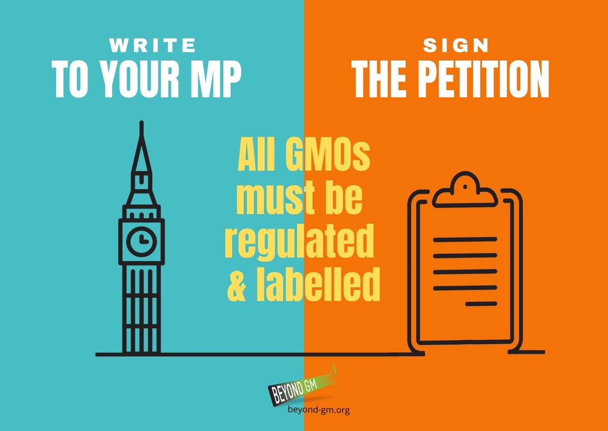 Beyond GM (@beyond_gm) on Twitter photo Two things you can do TODAY to let the government know you want ALL #GMOs in our food system to be fully regulated and labelled: 1) Write to your MP or Westminster rep: beyondgm.eaction.online/regulate-label… 2) Sign this petition: donthide.gmfreeze.org/?petition_orig…
<a href="/Beyond_GM/">Beyond GM</a> Please ACT & Please RT! Two things you can do TODAY to let the government know you want ALL #GMOs in our food system to be fully regulated and labelled: 1) Write to your MP or Westminster rep: beyondgm.eaction.online/regulate-label… 2) Sign this petition: donthide.gmfreeze.org/?petition_orig…
<a href="/Beyond_GM/">Beyond GM</a> Please ACT & Please RT!