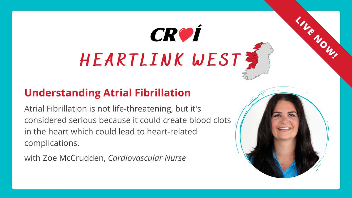 CroiHeartStroke's tweet photo. Atrial Fibrillation is not life-threatening, but it's considered serious because it could create blood clots in the heart which could lead to other heart-related complications. #hearthealth https://t.co/8XpYqrU2sH