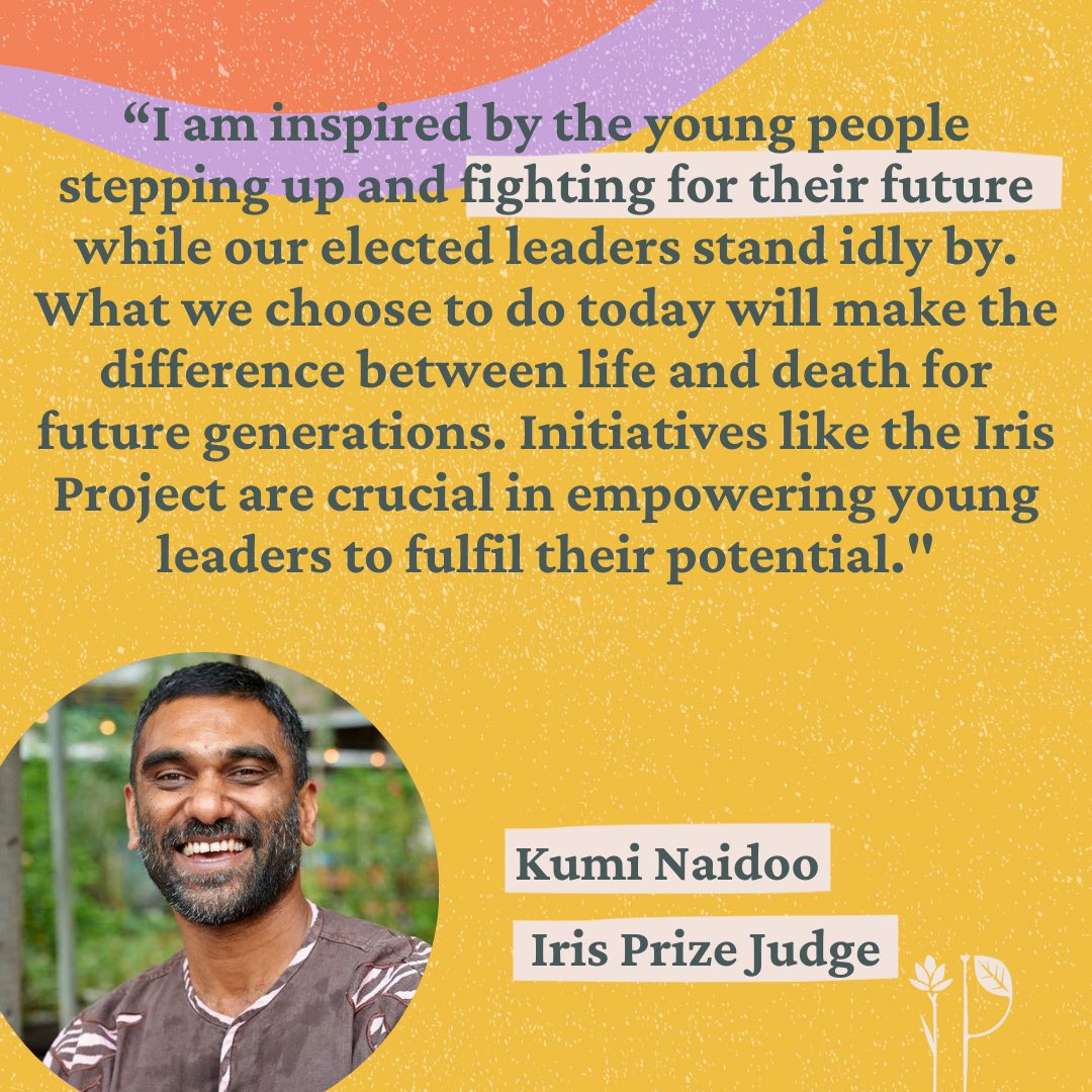 kuminaidoo's tweet photo. 🌿I am a judge for #TheIrisPrize.

🌳The prizes celebrate and support young people (ages 14-24), accelerating action to protect and #RestoreNature, ensuring a liveable future for all.

🌏Apply for #TheIrisPrize!

🔗https://t.co/1BnN88S8On https://t.co/jM7H5rHa9s