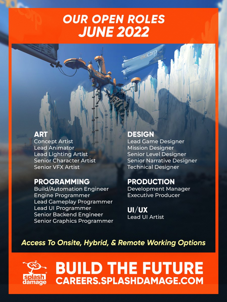 Just saying, but it would be pretty great to come back to the studio after the Bank Holiday weekend and see a ton of amazing people applying for our open roles! 😉

Join Us. Make Your Mark. Build The Future.

💼: bit.ly/SplashCareers
📰: splashdamage.com/news/build-the…