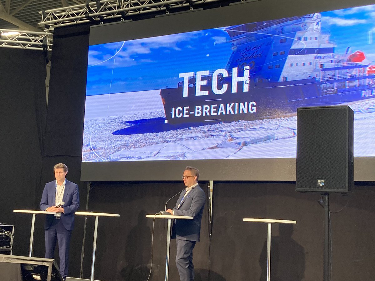 Heli Koukkula-Teixeira (@helikoukkula) on Twitter photo <a href="/AkerArctic/">Aker Arctic</a> Reko-Antti Suojanen and Jukka Salminen on stage. Case Company with a case assignment “Utilising Icebreakers During the Summer Season” #navigate22 #intelligencehunt <a href="/AkerArctic/">Aker Arctic</a> Reko-Antti Suojanen and Jukka Salminen on stage. Case Company with a case assignment “Utilising Icebreakers During the Summer Season” #navigate22 #intelligencehunt