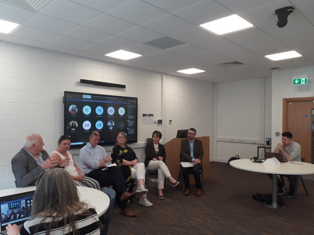 AshED_PD's tweet photo. Dr @leocasey, Director @NCILT speaking as part of panel discussion at 'Pedagogies &amp; Possibilities for #FET' highlighting the importance of recognising &amp; professionalising the role of #FETEducators as a unique and valued identity within education sector.

#ThIsFET https://t.co/BRHCE5Cts2