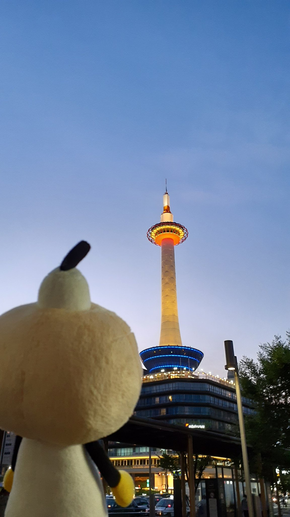 京都タワー 公式 今日はたわわちゃんお誕生日投稿に たくさん反応頂きありがとうございました 締めくくりにたわわちゃんとライトアップを見ることが出来ました これからも京都タワーのたわわちゃんをよろしくお願いします T Co