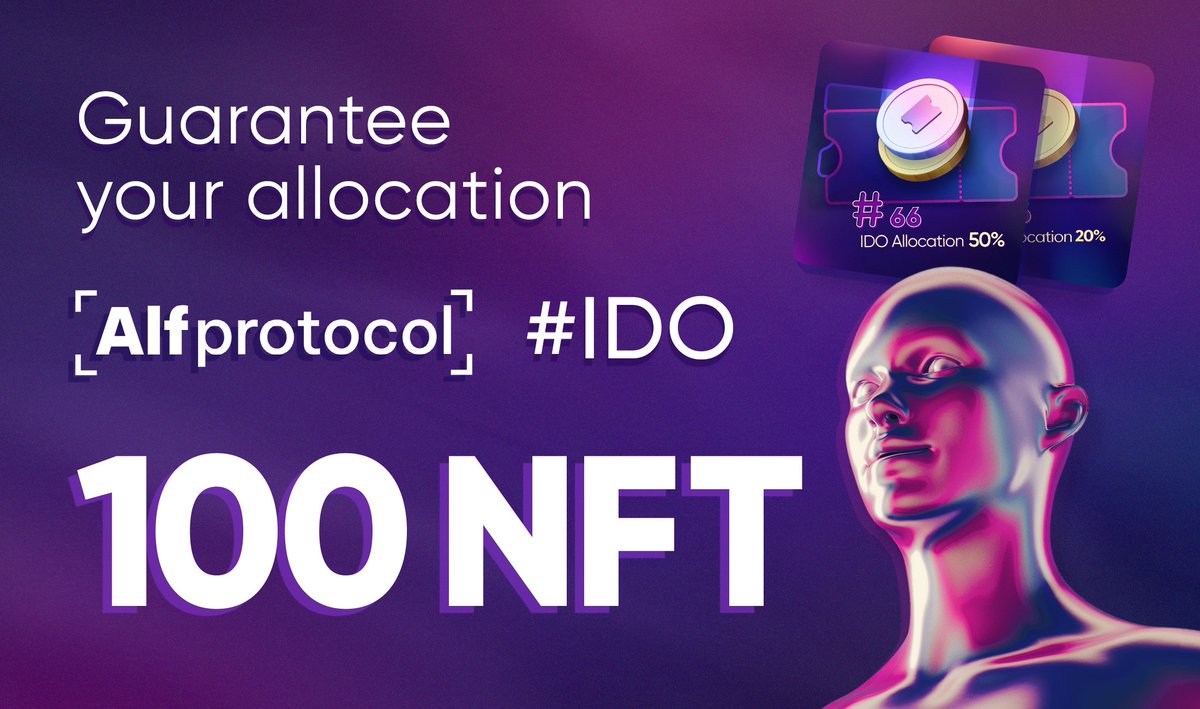 UpRockCom's tweet photo. #NFT #Airdrop
Guarantee your allocation in the #AlfProtocol #IDO
100 Ticket NFT will be randomly dropped.

Go:
✅ Follow @TheTicketSol @AlfProtocol
✅ RT, Like this tweet and tag your friends
✅ Join our discord https://t.co/DszBK2EtfO 
✅ Fill the form https://t.co/lq1UE4Pkcj https://t.co/6VBtjpH5Xc