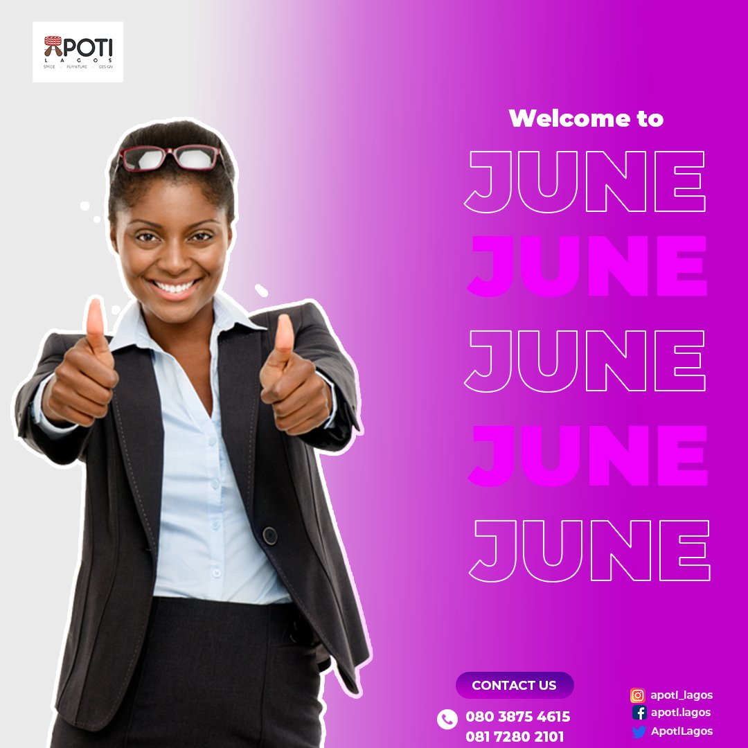 ApotiLagos's tweet photo. Hello JUNE! Happy new month to all our esteemed customers. Cheers 🥂 to a great month ahead.

#apotilagos #homedecor #interiordesign #home #interior #decor #design #homedesign #madeinnigeria #handmade #decoration #furniture #architecture #interiors https://t.co/EUKMU3mO3D