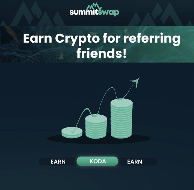 summit_swap's tweet photo. 🔥SummitSwap Exclusive🔥

🚀2% buy-in fees when purchasing $Koda
🚀Rewards for referring friends to buy $Koda
🚀Earn a passive income when staking $Koda 

#Crypto #Cryptocurrency #Dex #Swap #Trade #Passiveincome #Referrals #Passiveismassive #Staking #Stake #Ecosystem #Earn https://t.co/Z4Q1q0RqLk