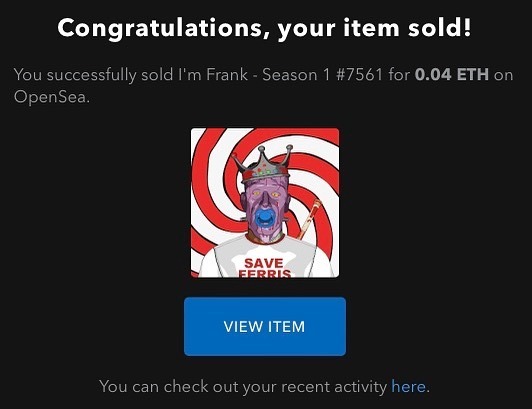 NFTBoomOfficial's tweet photo. Frank is flying off the shelves. Thank you. 💚 #imfrank #nft #nftart #nftcommunity #nftcollector #nftsale #opensea #discord #saveferris #80smovies #ferrisbueller #ferrisbuellersdayoff #trending

https://t.co/ggiRfwSweQ https://t.co/SLtX1DpIW2