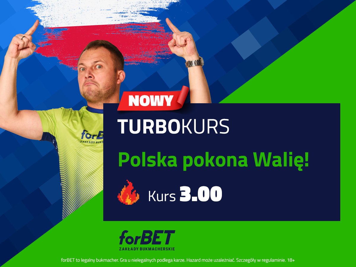 iforbetpl's tweet photo. Każdy kibic dobrze wie kto dziś wygra ważny mecz 😎

Kurs u innych 😏 ~1.80
Kurs w forBET 😱 3.00

Lecimy z tematem 🇵🇱🇵🇱🇵🇱 Pooooolska! 🎶🎶🎶
#POLWAL #LigaNarodów ✅ https://t.co/70mdGBM3Dg https://t.co/4RUsIvhBLS
