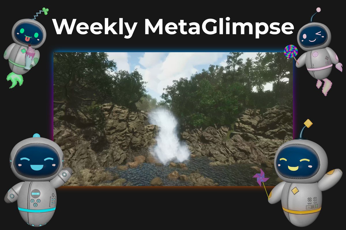 Aaah, so refreshing! Beautiful waterfalls for today's glimpse of #Pixelverse metaverse ❤️✨