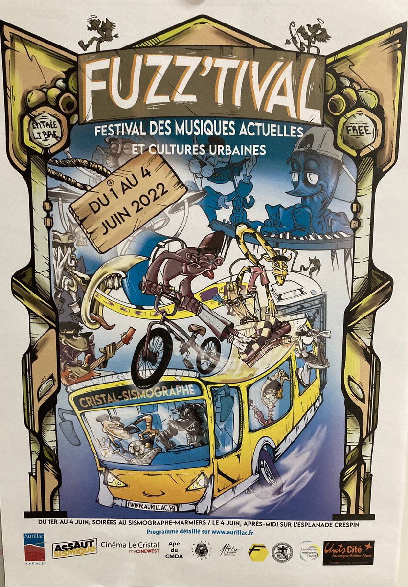 ChrisPercu's tweet photo. C’est cette semaine !! Des #concerts  d’élèves, des animations pour les scolaires, des groupes pro 😎🤘 le #fuzztival c’est le #festival des #musiques #amplifiées du conservatoire d’#aurillac ! Rdv au sismographe à Aurillac / jeudi vendredi samedi - 20h30
https://t.co/fKBxd7V7hv https://t.co/AiriFByhsl