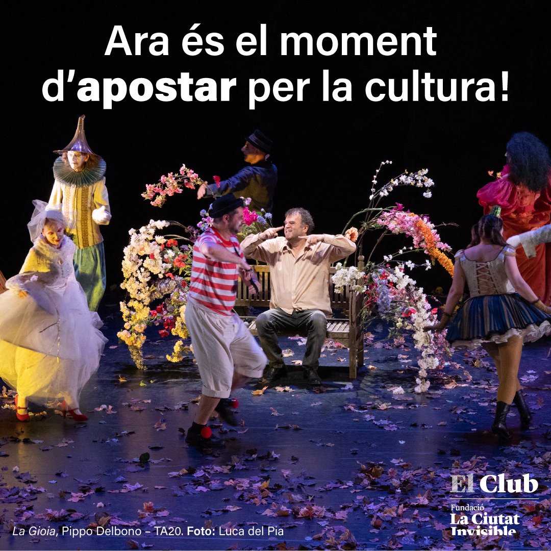 temporadaalta's tweet photo. 🚀 Fes-te d'El Club de la Fundació La Ciutat Invisible i viu el festival Temporada Alta més intensament: més teatre, més dansa, més circ... al mateix preu!  
👉 https://t.co/qXN3ArwLz4 https://t.co/of7tAVdeS0