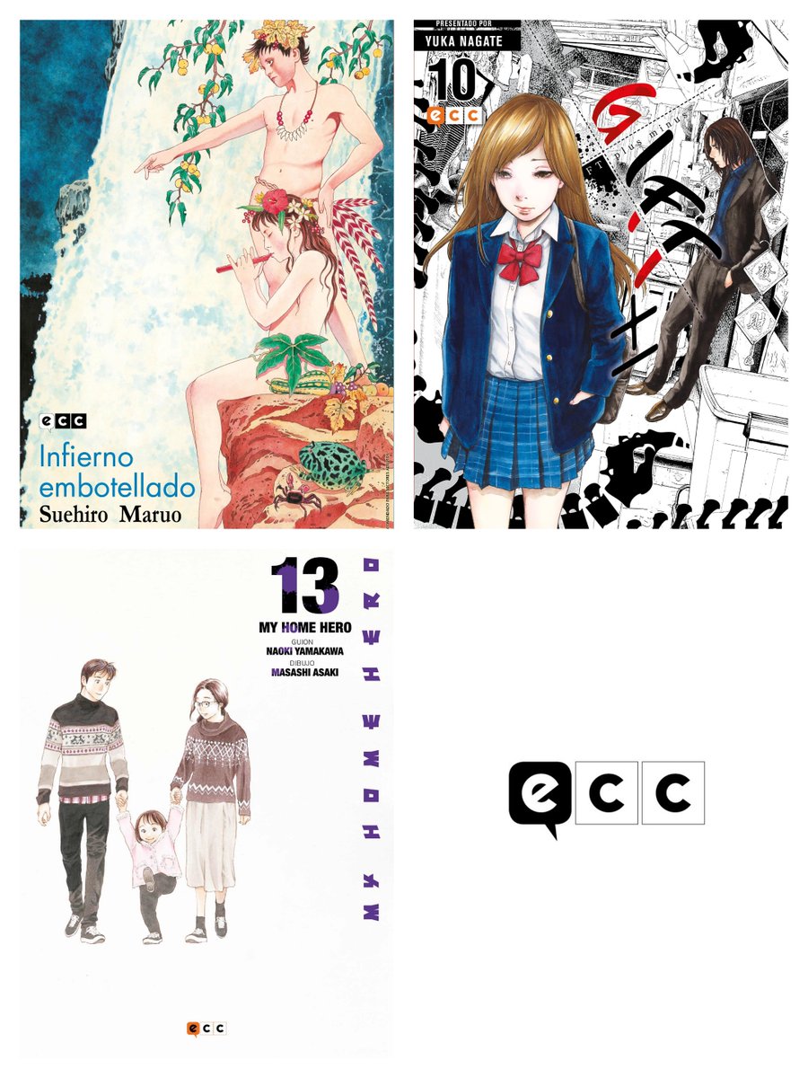 eccediciones's tweet photo. ¡#ECCManga en #ECCJunio!
Editamos en formato #Flexibook #InfiernoEmbotellado de #SuehiroMaruo. Además, nuevas entregas de #GiftPlusMinus y #MyHomeHero.
Fecha de salida: 14/06.
https://t.co/Zlm04tb3ec https://t.co/FZTHPhsMq2