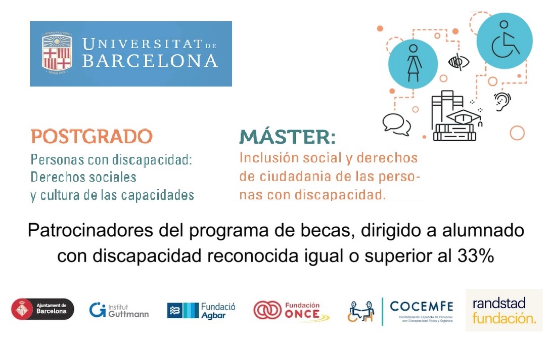 Gracias a todos los patrocinadores del programa de becas para #estudiantescondiscapacidad
Gracias por vuestra generosidad y por vuestro compromiso <a href="/Fundacion_ONCE/">Fundación ONCE</a> <a href="/CocemfeCAT/">Cocemfe Catalunya</a> <a href="/COCEMFEnacional/">COCEMFE</a> <a href="/IGuttmann/">INSTITUT GUTTMANN</a> <a href="/fundacioagbar/">Fundació Agbar</a> <a href="/Randstad_es/">Randstad España</a> <a href="/BCN_Accessible/">BCN Accessible</a>
