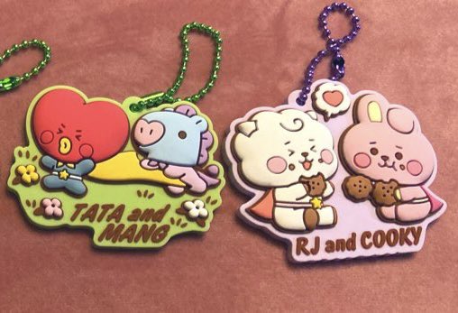 bts_19951230_o7's tweet photo. BT21 ラバーマスコット グミ 交換

【譲】　TATA＆MANG ・ RJ＆COOKY
　　　　(画像1枚目)

【求】　優先: TATA > 団体
              (画像2枚目)

纏めて交換いただけると嬉しいです☺️💕

同日発送可能です🙆‍♀️🌈
お気軽にリプ・DMお待ちしてます💜

#BT21ラバマスグミ2 #bt21 #BT21 ＃BT21交換 https://t.co/nV7zYGmAZh