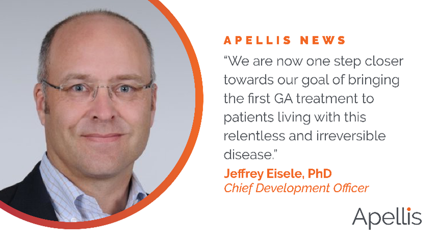 Today, we announced that we submitted a new drug application to the FDA for our investigational therapy for the treatment of #geographicatrophy (GA), a leading cause of blindness. Read more: investors.apellis.com/news-releases/…