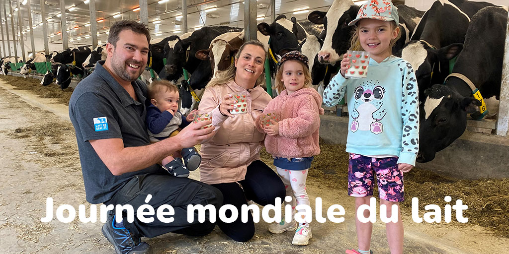 Bonne Journée mondiale du lait🐄! Prenons un moment pour célébrer le travail de tous les producteurs et productrices du Québec afin de nous fournir du lait de qualité. 🥛
#journéemondialedulait #lait #fiersproducteurslaitiers