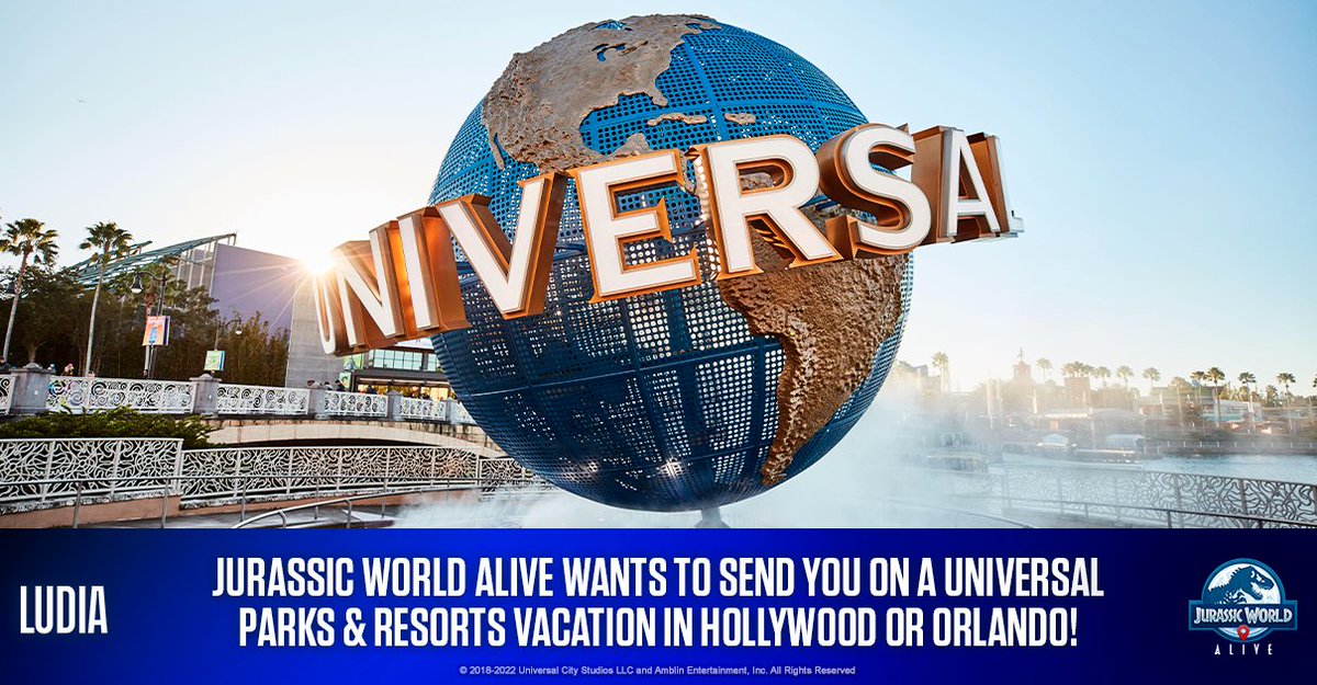 Jurassic World Alive (@jworldalive) on Twitter photo Calling all theme park fans!
You and three guests could be on your way to an unforgettable vacation at either <a href="/UniStudios/">Universal Studios Hollywood</a> or <a href="/UniversalORL/">Universal Orlando Resort</a> to celebrate the 4th anniversary of #JurassicWorldAlive!
Learn how: ludia.gg/4thanniversary….
#JWA4thYearAlive Calling all theme park fans!
You and three guests could be on your way to an unforgettable vacation at either <a href="/UniStudios/">Universal Studios Hollywood</a> or <a href="/UniversalORL/">Universal Orlando Resort</a> to celebrate the 4th anniversary of #JurassicWorldAlive!
Learn how: ludia.gg/4thanniversary….
#JWA4thYearAlive