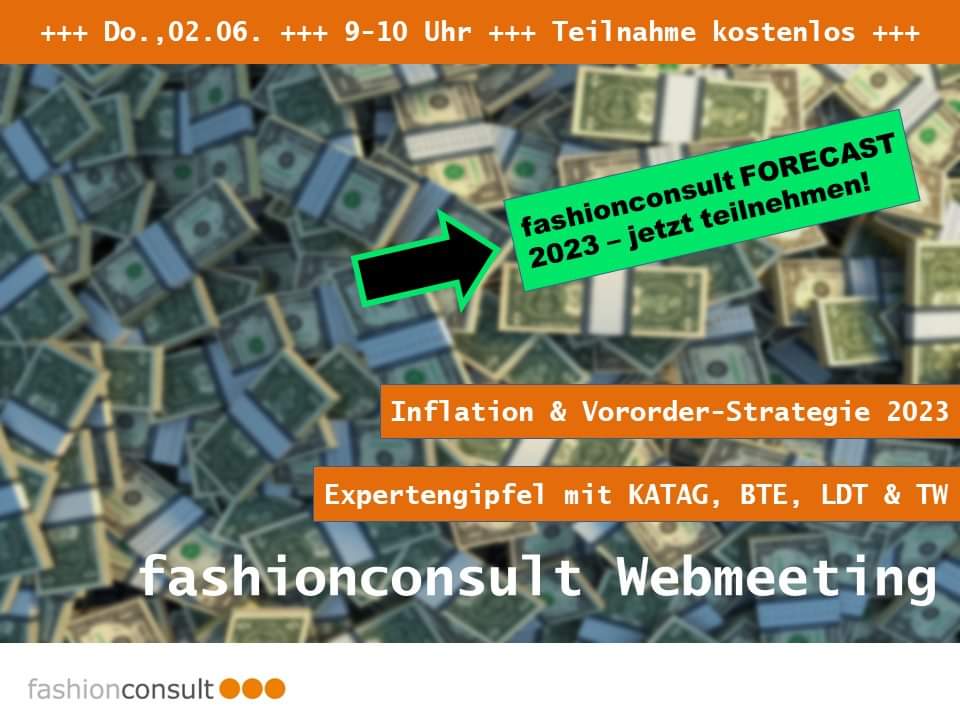 Die #Inflation hat Deutschland fest im Griff. Was kann der #Handel tun, um die wirtschaftlichen Folgen abzufedern? Wie sieht die passende #Strategie für die Voroderrunde 2023 aus? <a href="/fashionconsult1/">Leo Faltmann</a> diskutiert mit Experten von #katag , @TW_online, #BTE und #LDT.

#fashionconsult