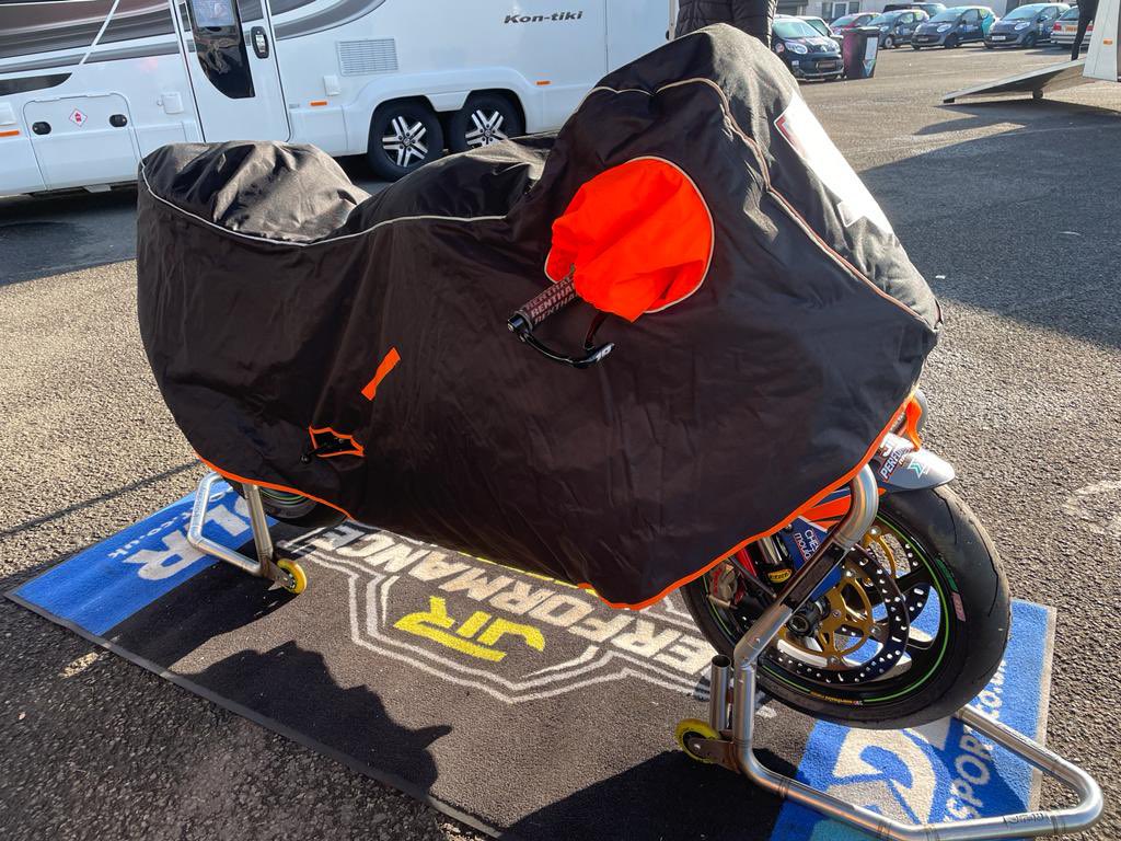 Talbot19Joe's tweet photo. Massive thanks to #thebikeblanketuk …the very best in #bikecovers #bikeblanket #joetalbot19racing https://t.co/Cc6tSJyYju