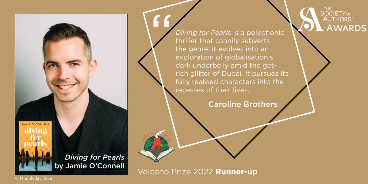 DoubledayUK's tweet photo. And yet more exciting news ahead of the long weekend - the wonderful #DivingForPearls is runner-up in the inaugural Gordon Bowker Volcano Prize for a novel focused on travel away from home!
Huge congratulations to the brilliant @jamieoconnell🥳🏆
#SoAAwards https://t.co/xLvhK2iZ1H