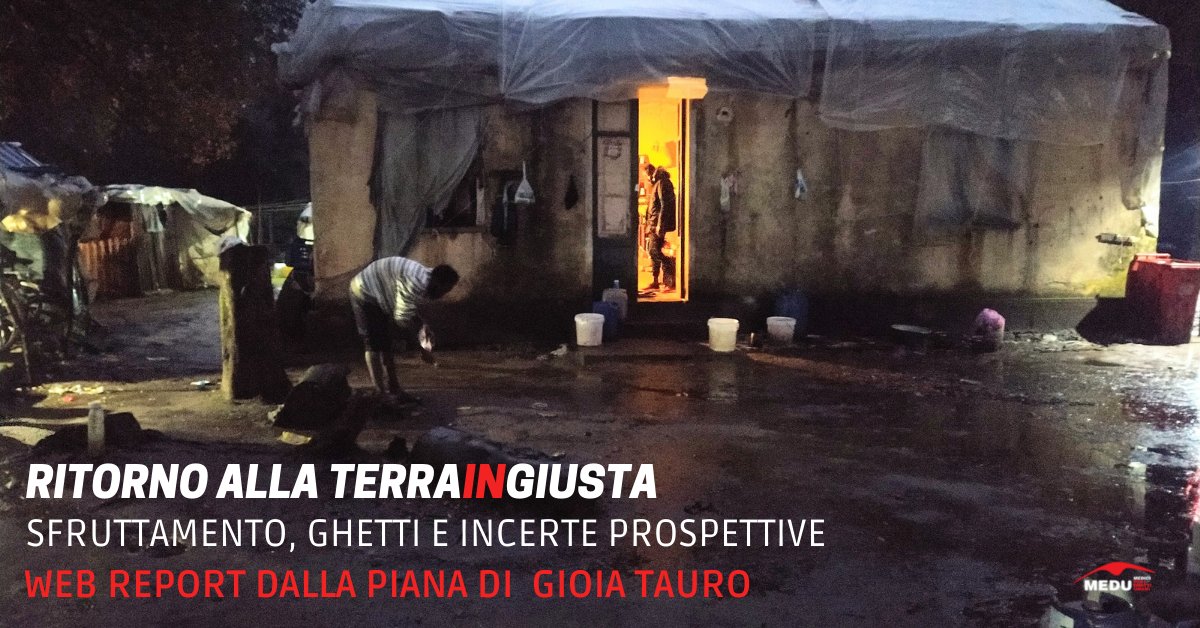 MEDUonlus's tweet photo. MEDU con un web report torna a testimoniare e denunciare le condizioni di vita e di lavoro dei braccianti stranieri della #PianadiGioiaTauro -  per il web report clicca qui https://t.co/4hbhD7CpoE - per il comunicato https://t.co/jUadIiM54B https://t.co/NQoKl7z5pl