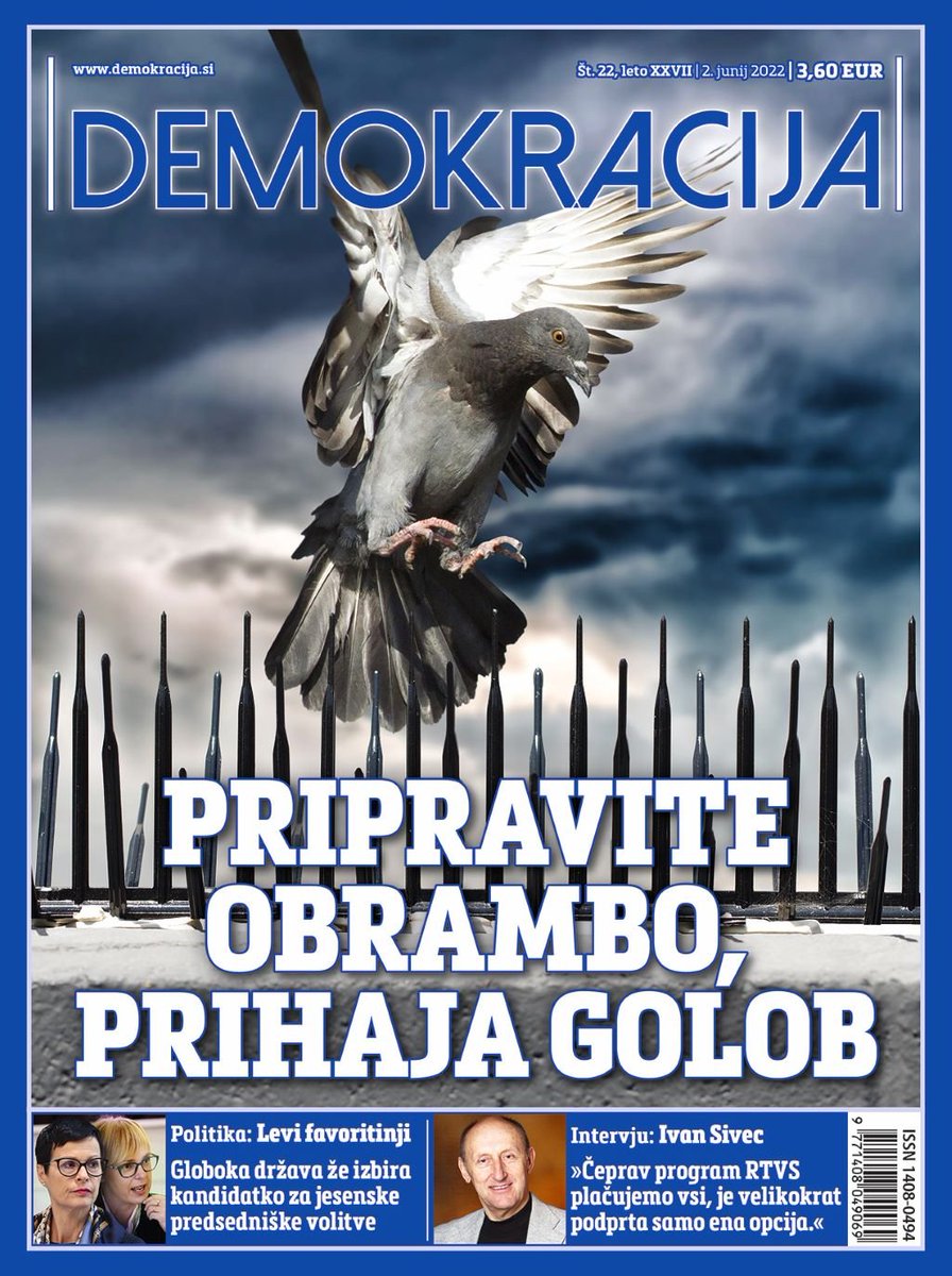 Metod_Berlec's tweet photo. Vabljeni jutri k branju nove številke revije #Demokracija! Vsebina: Kaj si lahko obetamo od nove vlade? Predvsem višje davke in levičarsko demagogijo! #Globoka #država izbira predsednico republike! Robert #Golob tarča preiskav v tujini! Intervjuji: Rado #Gladek, Ivan #Sivec, ... https://t.co/FQRG5YaeNS