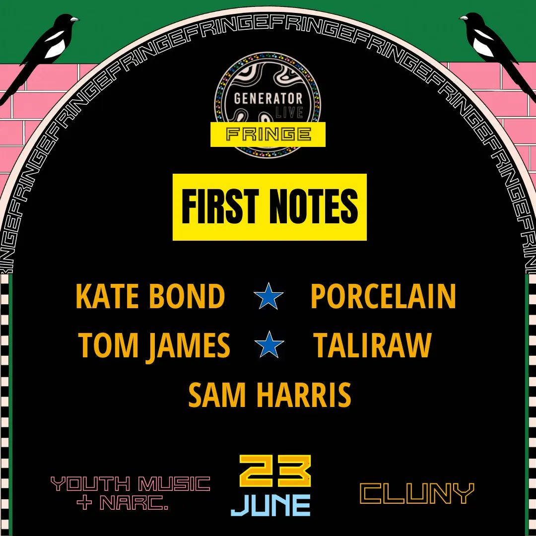 Playing a cool thing with cool people for a cool festival @GeneratorLiveNE