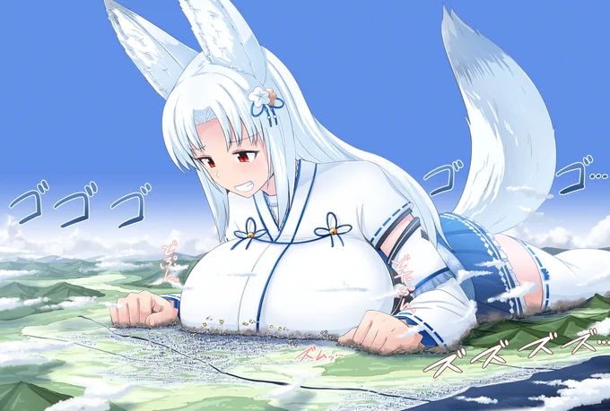 Skebで受けたギガお狐ちゃんです～ 