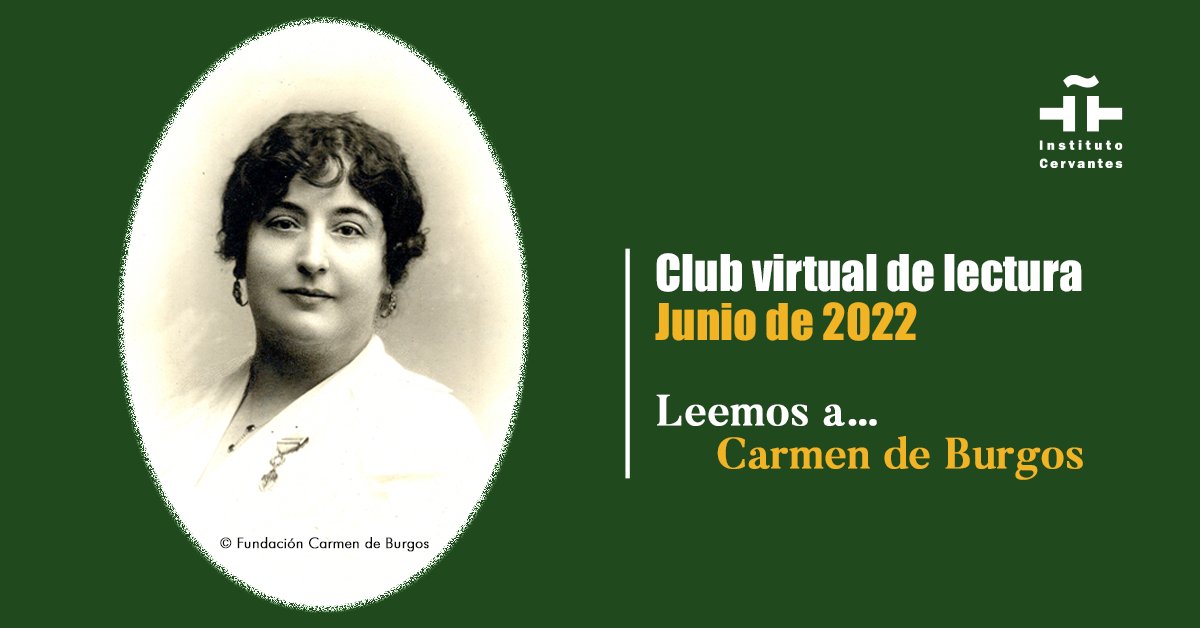 🟢En #junio leemos a... Carmen de Burgos en el #Clubvirtualdelectura del <a href="/InstCervantes/">Instituto Cervantes</a>.

📚«La rampa», con Roberto Cermeño, presidente de Agrupación Especial Carmen de Burgos #Colombine del <a href="/ateneodemadrid/">Ateneo de Madrid</a>
➡️🔗clubvirtualdelectura.cervantes.es    

¡Sigue la #lectura y participa! 🌍🌎🌏