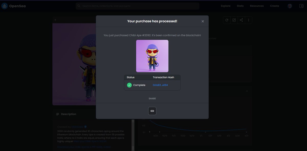 ItsFrappyCappy's tweet photo. Finally grabbed my first CHIBI APE!!! The vibes was right AND this one came w/ an unclaimed #ChibiFren egg... https://t.co/bqhnyB1jo9
