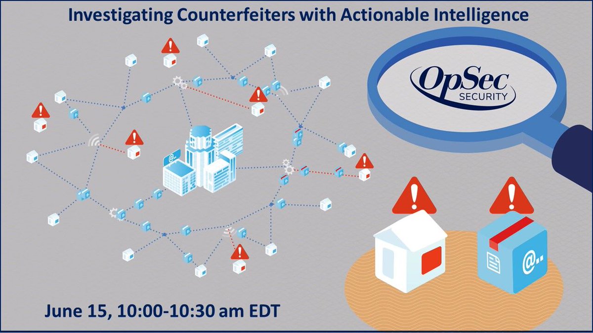 Join OpSec and Nissan for a webinar on how data clustering is helping identify counterfeiter networks, allowing Nissan to use online data for offline investigations. bit.ly/38GIoGZ