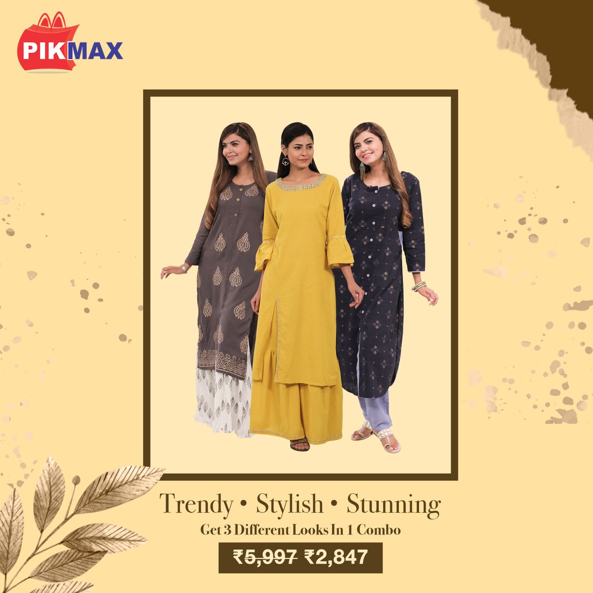 pikmaxofficial's tweet photo. Be a fashionista and a trendsetter. Buy fashionable and trendiest clothing and apparel from PIKMAX. Shop now on https://t.co/6kYXGyTRHx
#latesttrend #fashionableclothes #PIKMAXfashion #PIKMAX https://t.co/89MRDeDSH5