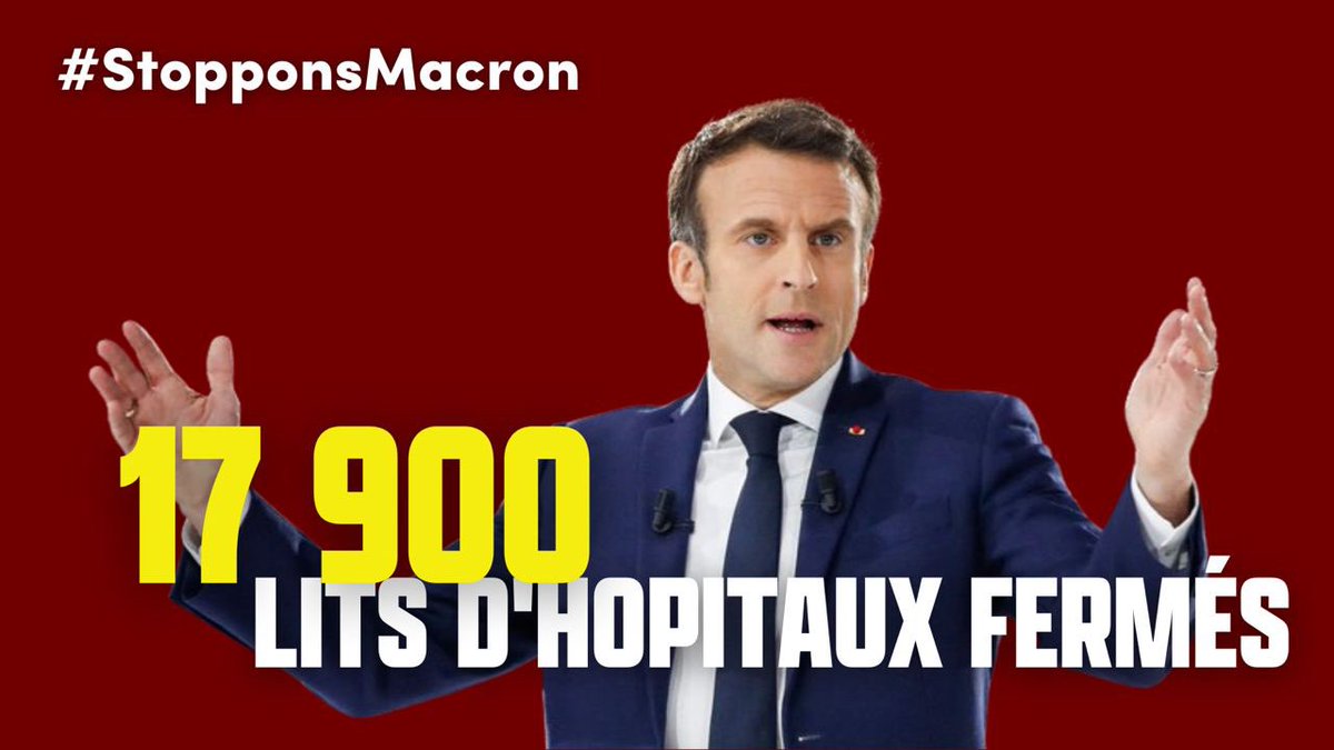 AQuatennens's tweet photo. 🏥 L’hôpital craque. Macron a fermé 17 900 lits. Sa politique nous met en danger. 

✌️Les 12 et 19 juin, pour reconstruire l’hôpital public, votons #NUPES, #StopponsMacron ! https://t.co/rrnCTVwMLz