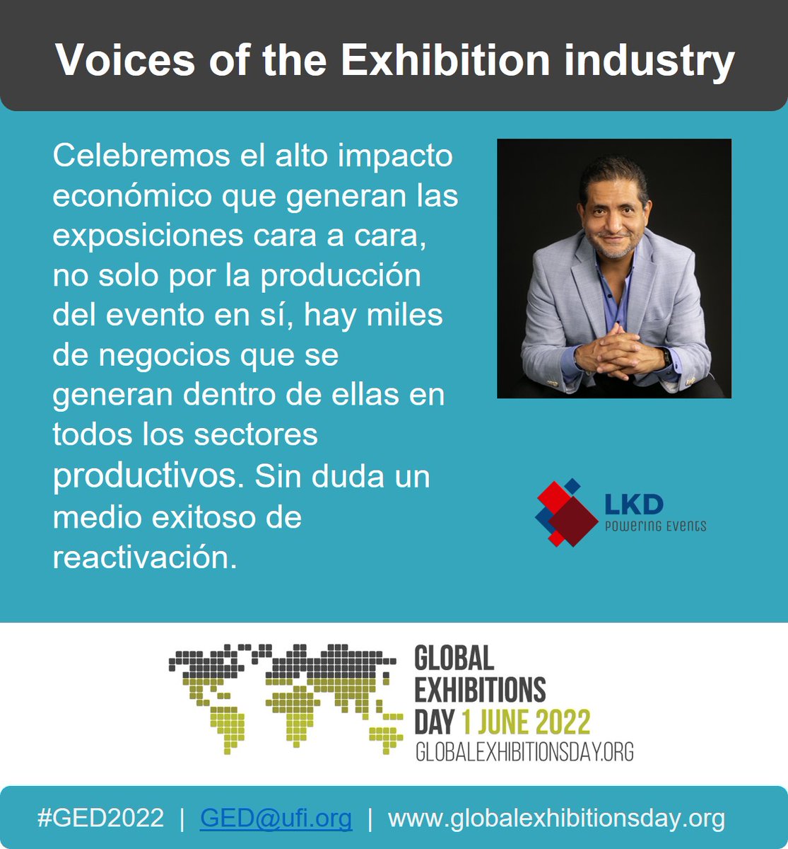 Las exposiciones son una poderosa herramienta de reactivación!!! Celebremos que están de regreso.
#GED2022 #globalexhibitionsday