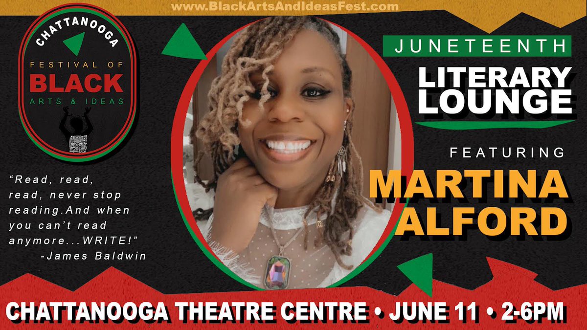 IOnlyKnow1Song's tweet photo. We celebrating #juneteenth2022 all month! on #june11, authors will gather at #chattanooga #festivalofblackartsandideas #literarylounge at the @chattanoogatheatrecentre

I’ll have signed copies of my book @IOnlyKnow1Song for purchase! Hope to see you there!! https://t.co/aFs04POoZy