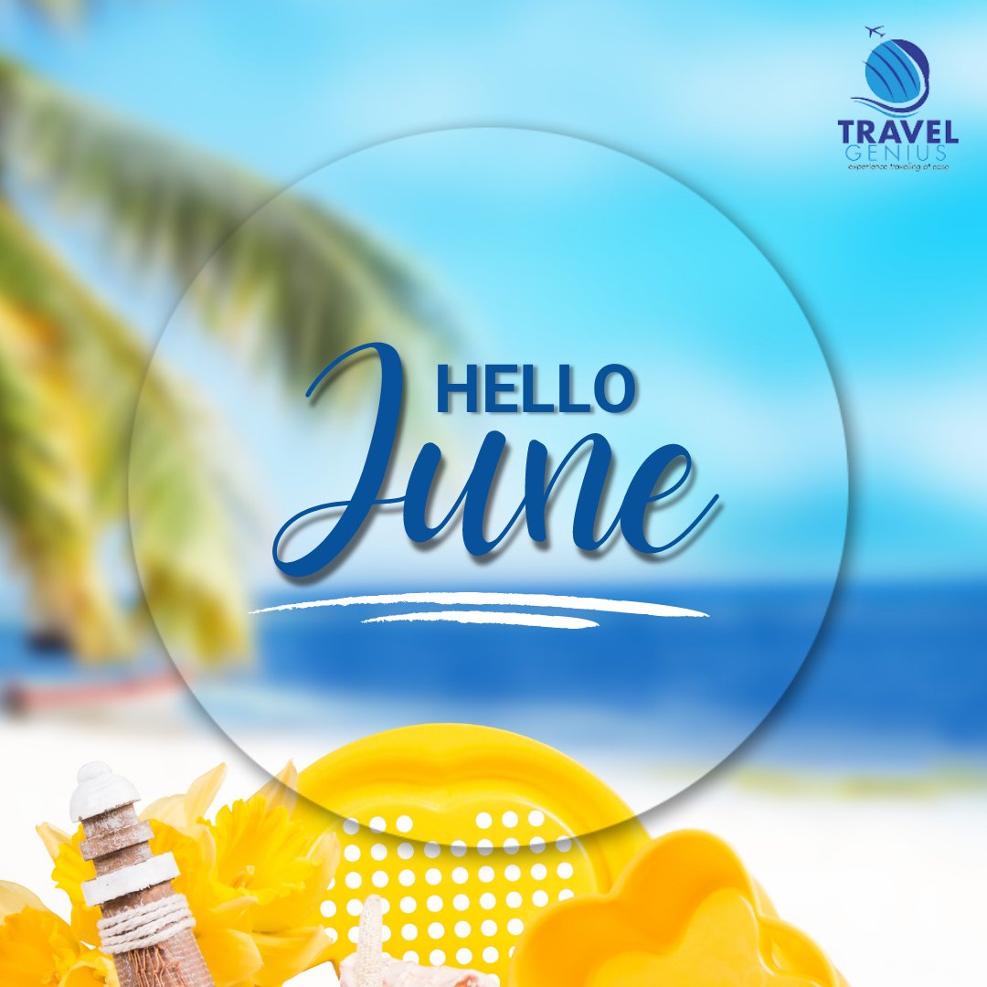 TravelGenius3's tweet photo. HELLO #JUNE 
HAPPY NEW MONTH!!!
For #air_tickets, #fight_bookings, #bus_hire, hotel_bookings and #events_management contact us now. https://t.co/RNPHeFVPZa