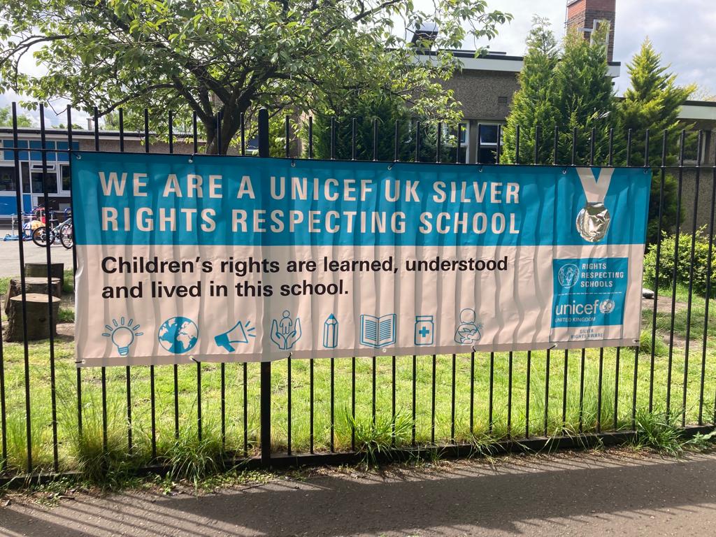 StCuthbertsRCP's tweet photo. We are so proud to be a Silver Rights Respecting school #RRSA #UNCR https://t.co/qVWyYsiJAS