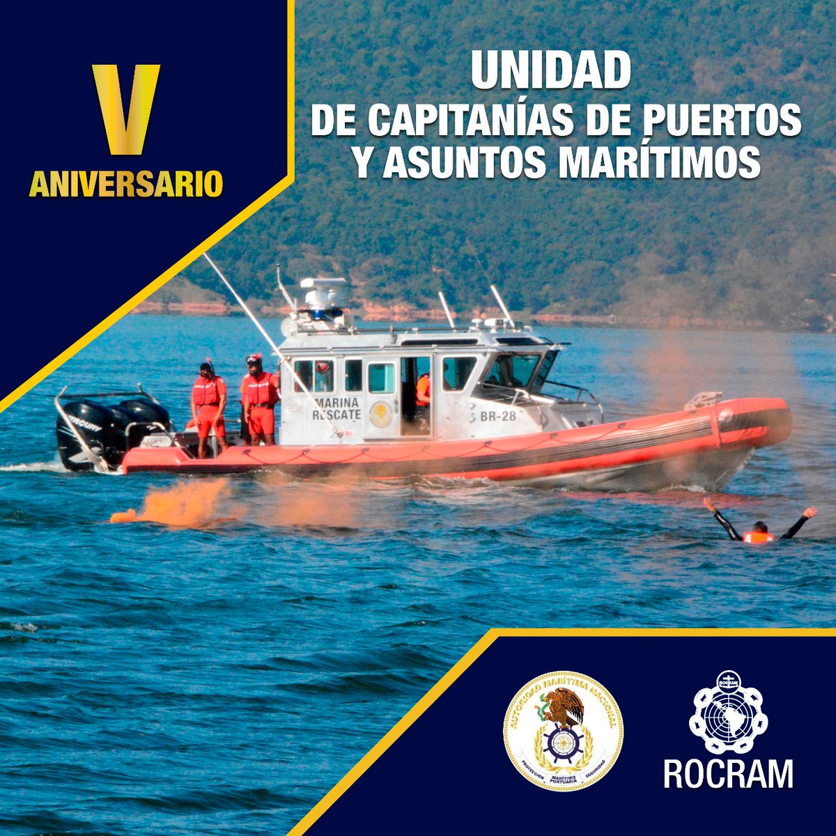 ROCRAM14's tweet image. SECROCRAM saluda atentamente a UNICAPAM y felicita su ardua labor durante estos 5 años de funcionamiento. ¡Feliz Aniversario! @SEMAR_mx