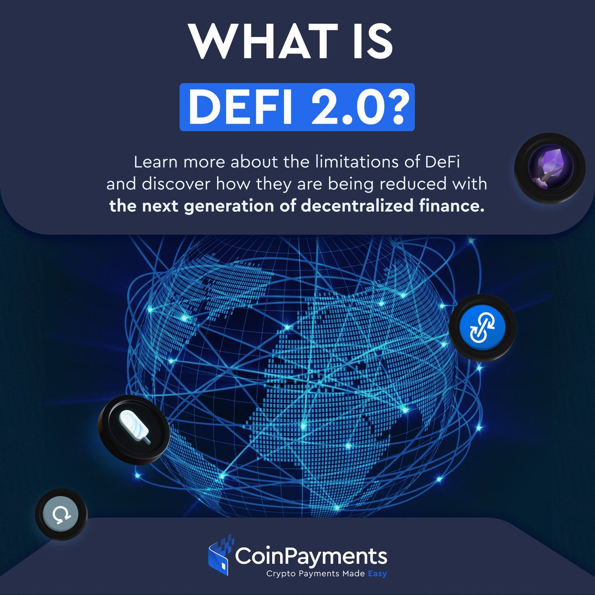 🌐 WHAT IS DEFI 2.0 Learn more about the limitations of #DeFi 1.0 and  explore the next step of decentralized finance. A thread 🧵👇