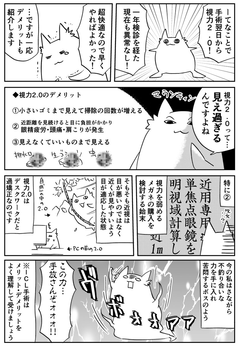 ICL(眼内コンタクトレンズ)手術受けましたレポ漫画(2/2) 