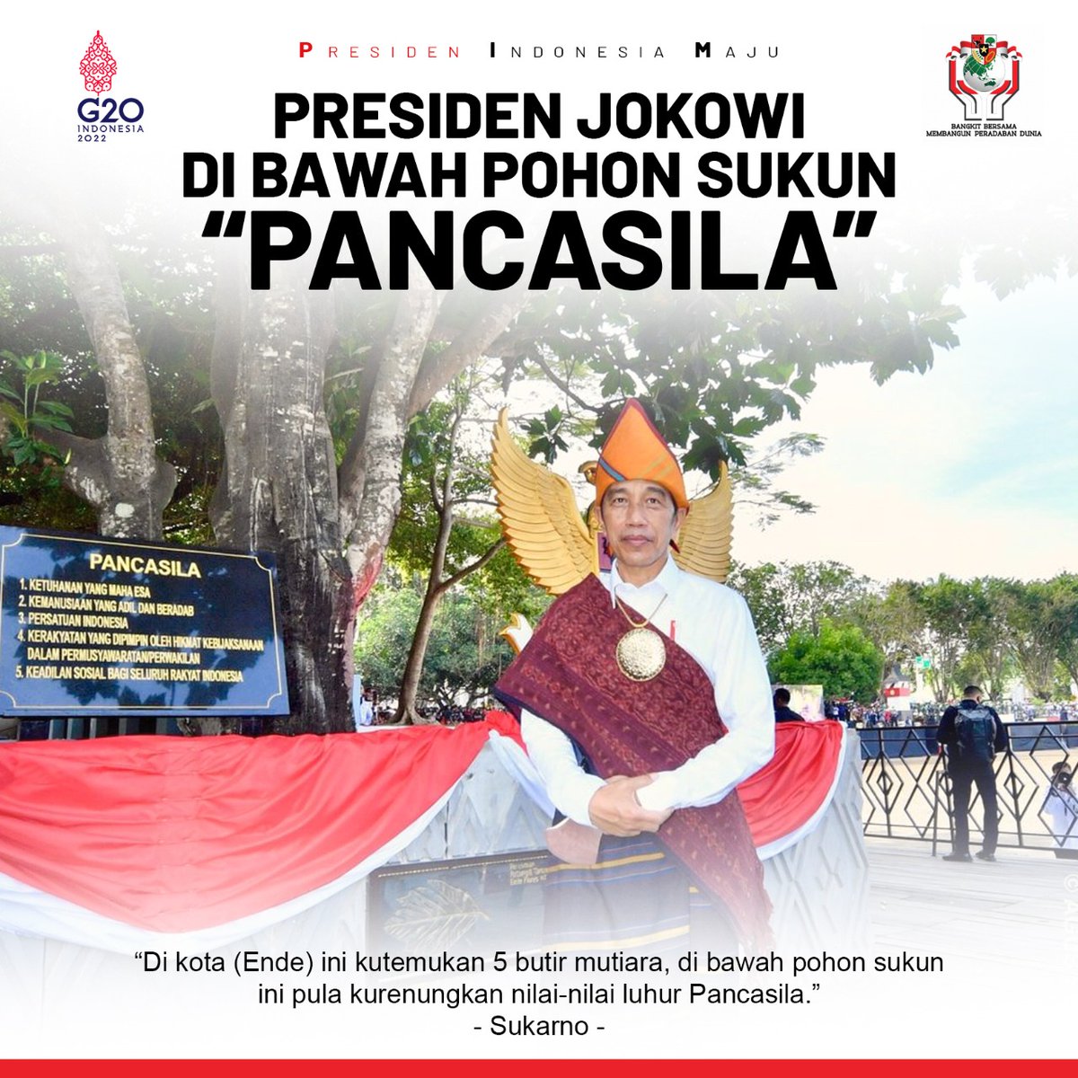 KejaksaanRI's tweet photo. Hari ini Rabu 1 Juni 2022, Presiden @jokowi memimpin Peringatan Hari Lahir Pancasila secara langsung di Ende, Nusa Tenggara Timur.

#KejaksaanRI #HariLahirPancasila https://t.co/SDGbdh77Yn