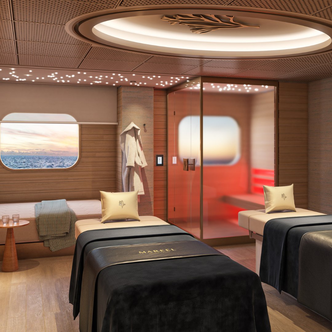 cunardline's tweet photo. On Queen Anne, Mareel Wellness &amp; Beauty is a tranquil sanctuary and a place in which to feel radiant and renewed. Bringing wellness to the fore and making it easy to take care of mind, body, and soul. https://t.co/ClIEszUUgx #CUN4RD #Wellness #CunardQueenAnne https://t.co/NSDwlgSGao